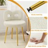 Vanity Chair with Back, Makeup Chair, Swivel Design,No Wheels,Small Upholstered Vanity Chair for Girls with Cute Bow Backrestst for Bedroom - 4 of 4