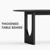 PexFix 67" x 33.5" Black Solid Wood Dining Table Oval Kitchen Tables with Arched Legs Modern for Dining Room - 4 of 4