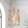 LNC Unique 1-Lights 7.5" Modern Cylinder Mini Pendant  Lights, Antique Gold Branch - 2 of 4