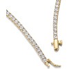 14K Gold Plated 3mm Tennis Necklace, Chunky Simulated Diamond Chain 16" & 18" White Gold-18 Inches - 3 of 4