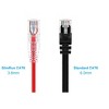 Monoprice Cat6 Ethernet Patch Cable - 3 feet - Red | Snagless RJ45 Stranded 550MHz UTP CMR Riser Rated Pure Bare Copper Wire 28AWG - SlimRun Series - 2 of 4