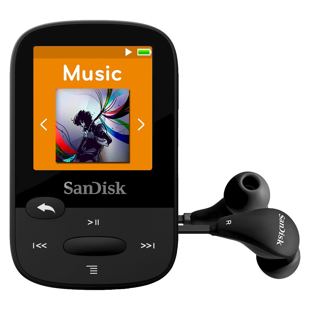 UPC 619659107451 product image for SanDisk Flash Mp3 Player 8GB - Black (SDMX24008K) | upcitemdb.com