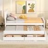 NicBex Twin Platform Bed 80" L Modern Pine Bed Frame with Trundle and 2 Storage Drawers for Bedroom, Guest Room, No Box Spring Required - 2 of 4
