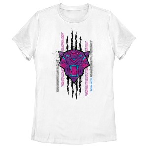 Women's Black Panther: Wakanda Forever Geometric Black Panther Icon Scratch T-Shirt - 1 of 4