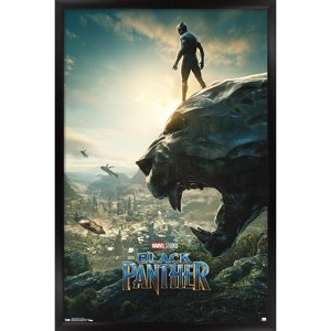 Trends International Marvel Cinematic Universe - Black Panther - Panther Monument One Sheet Framed Wall Poster Prints - 1 of 4
