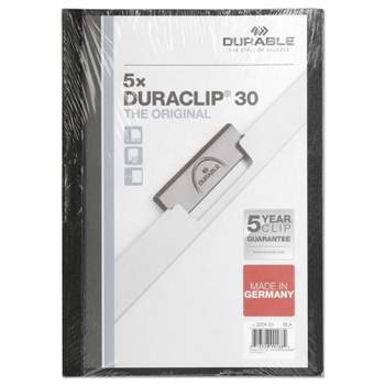 Durable DuraClip Report Cover 8 9/10 x 11 1/5 Clear 5 per pack 220401