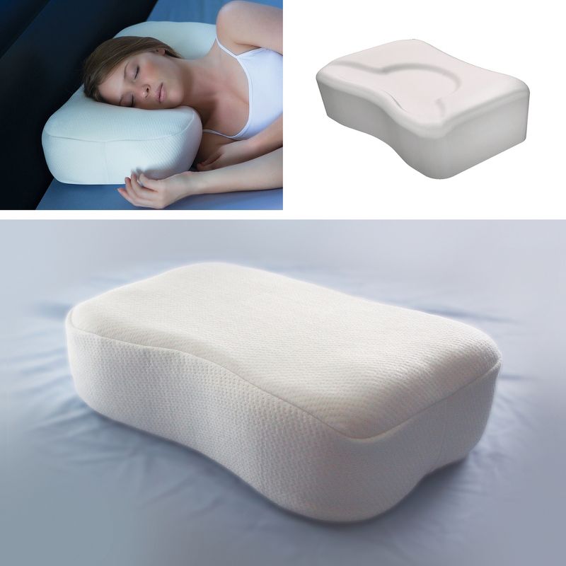 SleepRight Travel Size Side Sleeping Memory Foam Pillow, 3 of 10