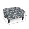 Lyngins Classic Fabric Ottoman with Birch Wood Legs, Foam-Padded Foot Stool, Ottoman Bench, Extra Seating for Living Room & Bedroom - 3 of 4
