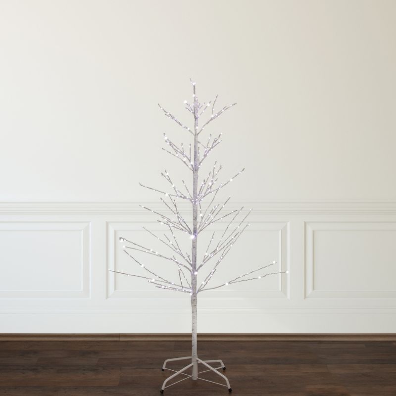 Northlight 4' LED Lighted White Birch Christmas Twig Tree - Pure White Lights, 3 of 11