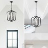 VYNXARIA 4 - Light Matte Black and Silver Farmhouse Cage Ceiling Lights, Adjustable Rustic Pendant Chandelier - 4 of 4