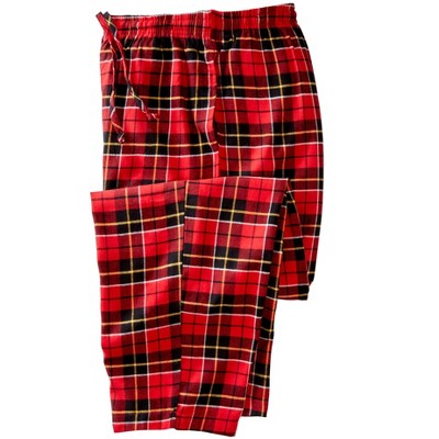 Kingsize Men's Big & Tall Flannel Plaid Pajama Pants - Tall - 5xl, True ...