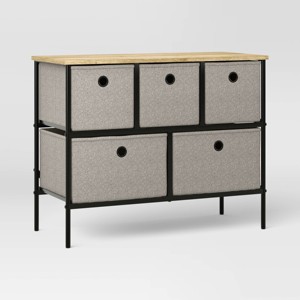 Fabric Bin Dresser Wide Black - Room Essentials™ - 1 of 4
