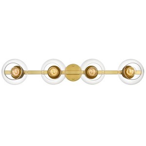 Elegant Lighting Rogelio 4 light Brass and Clear Bath Sconce - 1 of 4