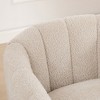 32.2" Chenille Pumpkin Swivel Chair with Metal Base - 2 of 4