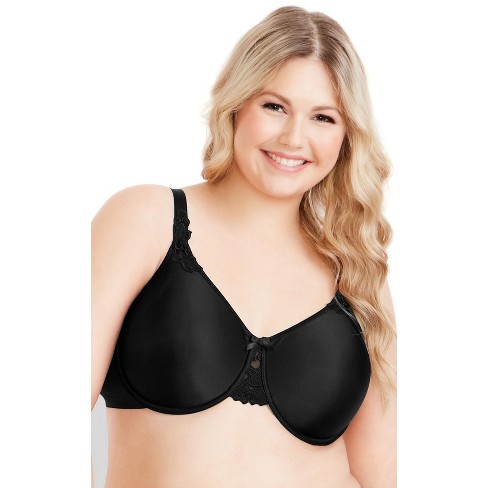 Curvy Couture Women's Plus Size Silky Smooth Micro Unlined Underwire Bra  Black 40d : Target