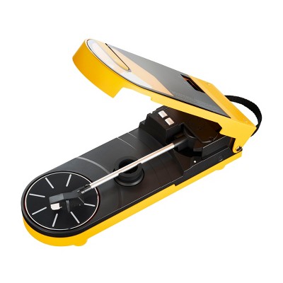 Yellow Portable Bluetooth Turntable with USB Connection