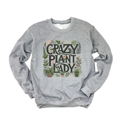 Simply Sage Market Women's Graphic Sweatshirt Crazy Plant Lady Colorful