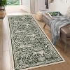 Washable Runner Rug, Modern Tiger Woodcut Hallway Runner, Thin Low Pile Foldable Carpet with Non-Slip Rubber Backing for Kitchen - 2 of 4