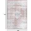 Washable Runner Rug – Low Pile, Non-Slip Vintage Carpet for Kitchen, Entryway, Hallway, Laundry Room, or Bathroom - 2 of 4