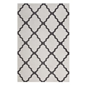 Modway Marja Moroccan Trellis 8x10 Area Rug – Vintage Distressed Large Area Rug with Low Pile for Living Room, Bedroom, or Dining Area - 1 of 4