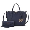 MKF Collection Bruna Vegan Leather Women’s Tote Bag with Wallet by Mia K - 2 of 4