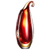 Luxury Lane Hand Blown Sommerso Curly Art Glass Teardrop Vase - 2 of 4