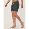 Lars Amadeus Men's Summer Beach Solid Color Mesh Lining Drawstring Waist Swim Shorts - 2 of 4