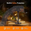 ZACHVO 1500W Halogen Woven Shade Electric Patio Heater with Pull Cord Switch, Tip-over Protection & Shower-Proof Design,Black - 4 of 4