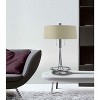 Cal Lighting 60W X 2 Leccemetal Table Lamp with Burlap Shade - 2 of 2