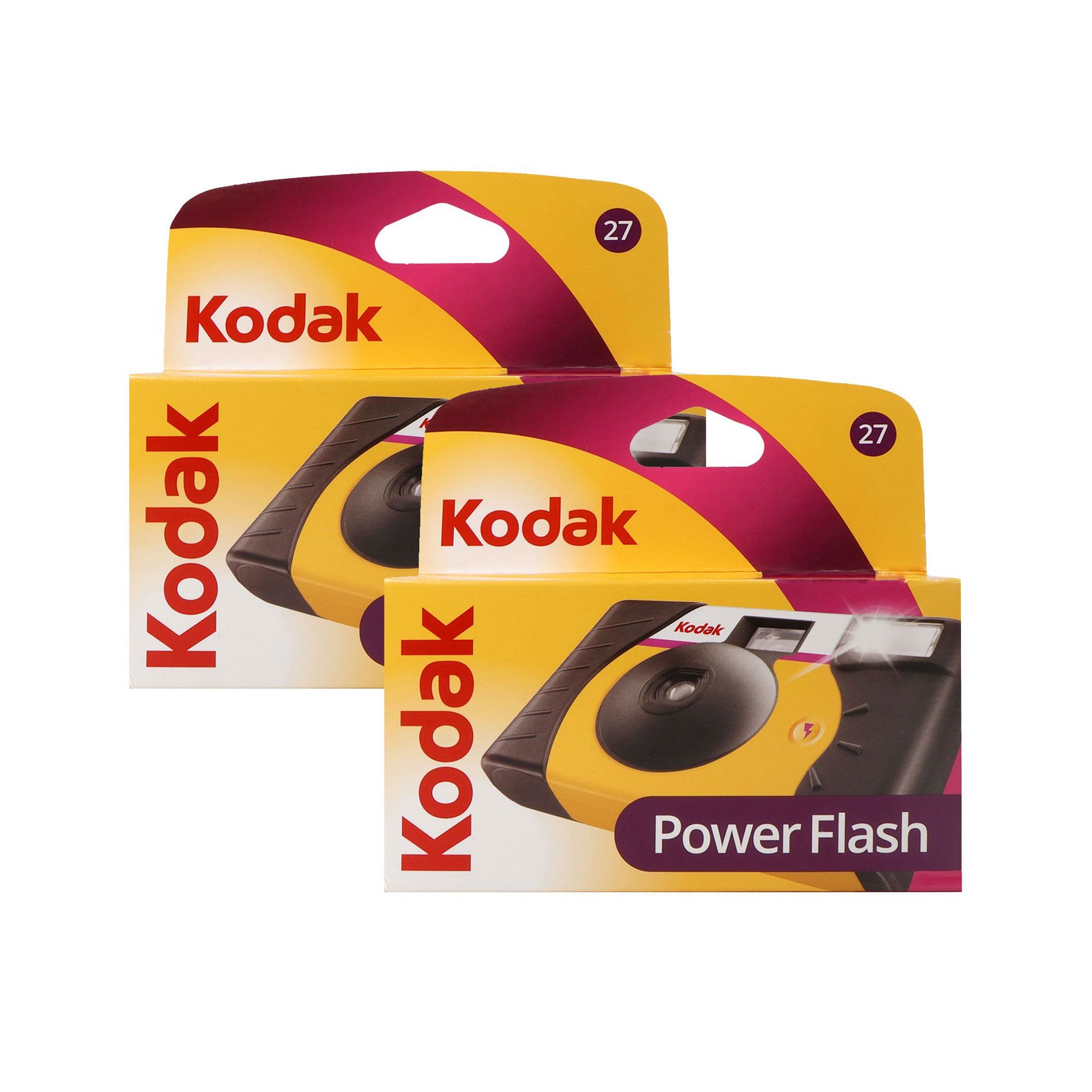 Kodak 35mm Disposable 800 Camera with Power Flash (27 Exposures) - 2 Units