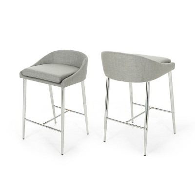 GDFStudio Orlando Contemporary Fabric Upholstered 26 Inch Counter Stools (Set of 2)