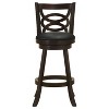 Brown swivel bar stools (set of two) - 2 of 4