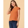 INSPIRE CHIC Women's Work Business Casual Plain Cap Sleeve Blouse - 3 of 4