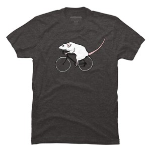 Men's Design By Humans Cycling Rat By TeaandInk T-Shirt - 1 of 4
