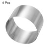 Unique Bargains Stainless Steel Seamless Nonstick Mirror Coating Round Cake Ring 4 Pcs - 3 of 4