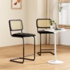 FURNIinspire Dining Chair, Height Bar Stools Set of 2, Armless Bar Chairs for Kitchen Island, Black, 18.9"*17.7"*39.4" - 2 of 4