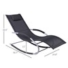 Osparple Outdoor Patio Lounge Chair, Zero Gravity Rocking Chair Lawn Chairs with Detachable Pillow for Patio, Poolside, Beach, Lawn - 3 of 4