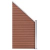 vidaXL Fence Panel WPC 37.4 in.x(41.3 in.-70.9 in.) Brown - 2 of 4