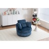 Oversized Corduroy Round Swivel Accent Chair with Pillows for Living Room, Bedroom - 3 of 4