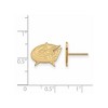 Black Bow Jewelry 14k Yellow Gold Plated Sterling Silver Columbus Blue Jackets NHL Stud Earrings - 2 of 3