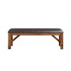 Simple Relax PU Upholstered Dining Bench in Walnut and Espresso - image 3 of 4