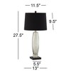 Regency Hill Landro Modern Mid Century Table Lamps 27 1/2" Tall Set of 2 Mercury Glass Black Drum Shade for Bedroom Living Room Bedside Office Family - image 4 of 4