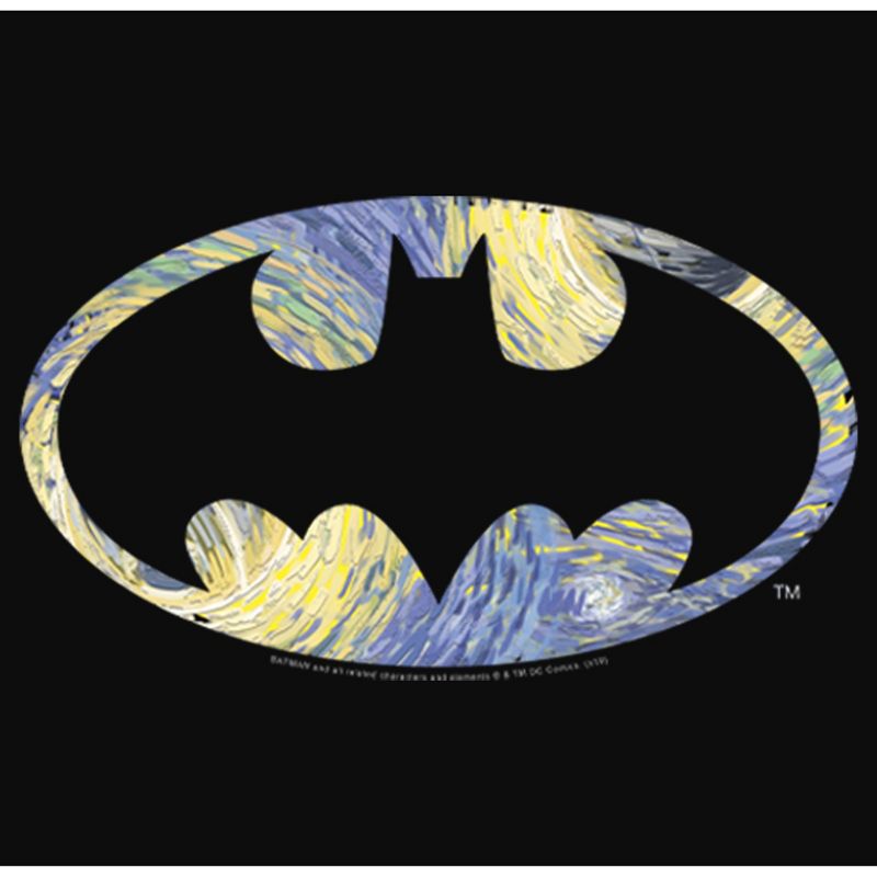 Juniors Womens Batman Shield Logo Artistic Swirl Racerback Tank Top, 2 of 6