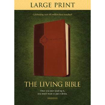 Living Bible-LIV-Large Print - (Leather Bound)