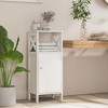 Costway Bathroom Floor Cabinet Side Storage Organizer with Open Shelf & Adjustable Shelf - 4 of 4