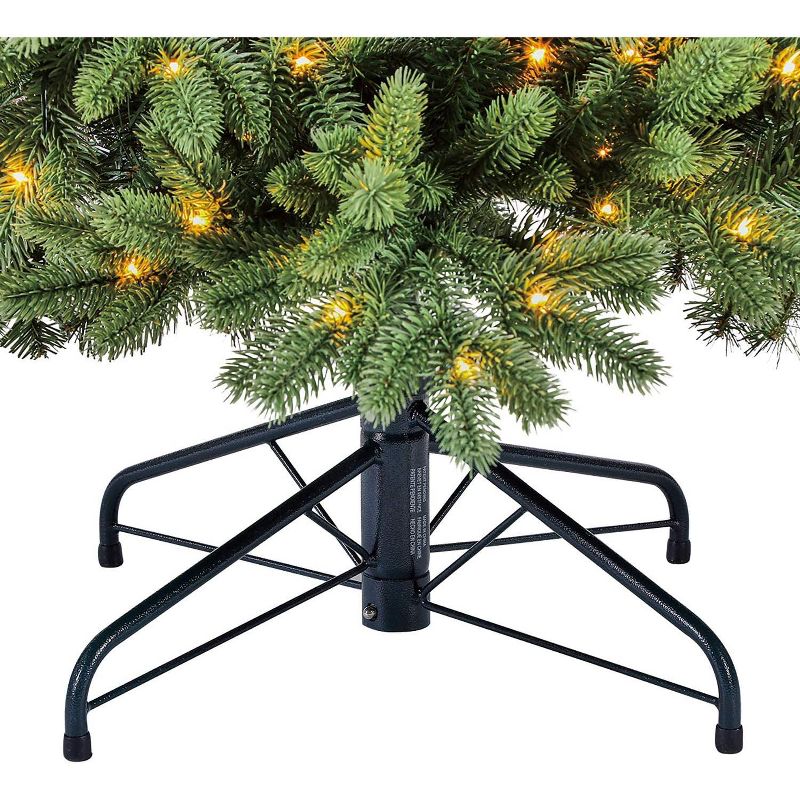 Evergreen Classics Pre-Lit Artificial Holiday Tree with LED Lights and Metal Stand, 5 of 7