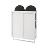 PAGED 31.5" H Floor Coner Storage Cabinet with Shelf and Tempered Glass Door, Bathroom Organizer for Bathroom/Living Room/Kitchen - 4 of 4