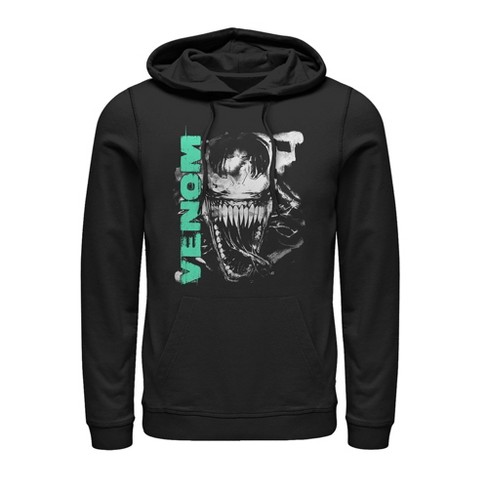 Men s Marvel Venom Teeth Pull Over Hoodie Black X Large Target