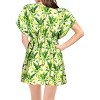 LA LEELA Women's Beachwear Summer Swim Beach Dress Cover Ups for Swimwear Women Short Fall Swimsuit Coverups for Women Tops XL-XXL Beige Tree - 3 of 4
