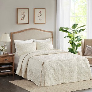 Sapphtopaz Bedding Quilt Set Comforter Set Traditional Split Corner Pleated All Over Quilted Bedspread Set 3 Piece - 1 of 4
